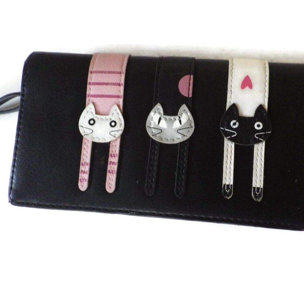 Cute Cat Wallet/ Clutch/ Pink & Black/ Never-Used